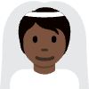 Person With Veil Dark Skin Tone Emoji from Twemoji Set | Free Download as SVG Vector and Transparent PNG | Streamline emojis