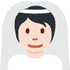 Person With Veil Light Skin Tone Emoji from Twemoji Set | Free Download as SVG Vector and Transparent PNG | Streamline emojis