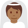 Person With Veil Medium Dark Skin Tone Emoji from Twemoji Set | Free Download as SVG Vector and Transparent PNG | Streamline emojis