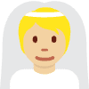 Person With Veil Medium Light Skin Tone Emoji from Twemoji Set | Free Download as SVG Vector and Transparent PNG | Streamline emojis