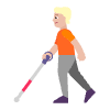 Person With White Cane Flat Medium Light Element from Fluent Emoji Flat Set