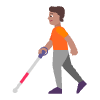 Person With White Cane Flat Medium Element from Fluent Emoji Flat Set