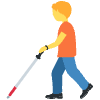 Person With White Cane Element from Twemoji Emoji Set