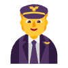 Pilot Flat Default Emoji from Fluent Emoji Flat Set | Free Download as SVG Vector and Transparent PNG | Streamline emojis