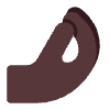 Pinched Fingers Flat Dark Element from Fluent Emoji Flat Set