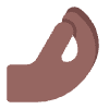 Pinched Fingers Flat Medium Dark Element from Fluent Emoji Flat Set