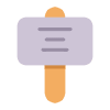 Placard Flat Element from Fluent Emoji Flat Set