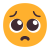 Pleading Face Flat Emoji from Fluent Emoji Flat Set | Free Download as SVG Vector and Transparent PNG | Streamline emojis