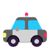 Police Car Flat Element from Fluent Emoji Flat Set