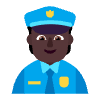 Police Officer Flat Dark Element from Fluent Emoji Flat Set