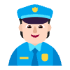 Police Officer Flat Light Element from Fluent Emoji Flat Set