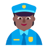 Police Officer Flat Medium Dark Element from Fluent Emoji Flat Set