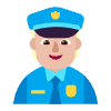 Police Officer Flat Medium Light Element from Fluent Emoji Flat Set