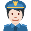 Police Officer Light Skin Tone Element from Twemoji Emoji Set