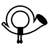 Postal Horn Element from EmojiTwo Black Set