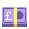 Pound Banknote Flat Emoji from Fluent Emoji Flat Set | Free Download as SVG Vector and Transparent PNG | Streamline emojis