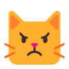 Pouting Cat Flat Element from Fluent Emoji Flat Set