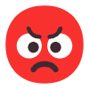 Pouting Face Flat Element from Fluent Emoji Flat Set