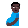 Pregnant Man Flat Dark Element from Fluent Emoji Flat Set