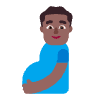 Pregnant Man Flat Medium Dark Element from Fluent Emoji Flat Set