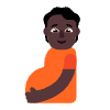 Pregnant Person Flat Dark Element from Fluent Emoji Flat Set