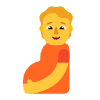 Pregnant Person Flat Default Element from Fluent Emoji Flat Set