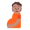 Pregnant Person Flat Medium Element from Fluent Emoji Flat Set