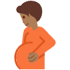 Pregnant Person Medium Dark Skin Tone Element from Twemoji Emoji Set