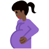 Pregnant Woman Dark Skin Tone Element from Twemoji Emoji Set