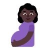 Pregnant Woman Flat Dark Element from Fluent Emoji Flat Set