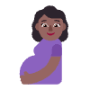 Pregnant Woman Flat Medium Dark Element from Fluent Emoji Flat Set