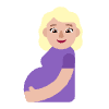 Pregnant Woman Flat Medium Light Element from Fluent Emoji Flat Set