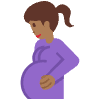 Pregnant Woman Medium Dark Skin Tone Element from Twemoji Emoji Set