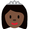 Princess Dark Skin Tone Element from Twemoji Emoji Set