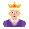 Princess Flat Medium Light Element from Fluent Emoji Flat Set