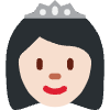 Princess Light Skin Tone Element from Twemoji Emoji Set