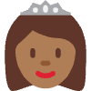 Princess Medium Dark Skin Tone Element from Twemoji Emoji Set