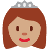 Princess Medium Skin Tone Element from Twemoji Emoji Set