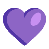 Purple Heart Flat Element from Fluent Emoji Flat Set