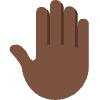 Raised Back Of Hand Dark Skin Tone Element from Twemoji Emoji Set