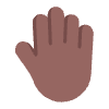 Raised Back Of Hand Flat Medium Dark Element from Fluent Emoji Flat Set