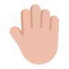 Raised Back Of Hand Flat Medium Light Element from Fluent Emoji Flat Set