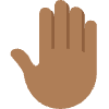 Raised Back Of Hand Medium Dark Skin Tone Element from Twemoji Emoji Set