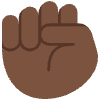 Raised Fist Dark Skin Tone Element from Twemoji Emoji Set