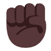 Raised Fist Flat Dark Element from Fluent Emoji Flat Set