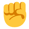 Raised Fist Flat Default Element from Fluent Emoji Flat Set