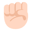 Raised Fist Flat Light Element from Fluent Emoji Flat Set