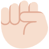 Raised Fist Light Skin Tone Element from Twemoji Emoji Set