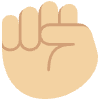 Raised Fist Medium Light Skin Tone Element from Twemoji Emoji Set