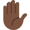 Raised Hand Dark Skin Tone Element from Twemoji Emoji Set